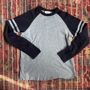 Hanna Andersson Size 10 Long Sleeve Blue Baseball T-Shirt